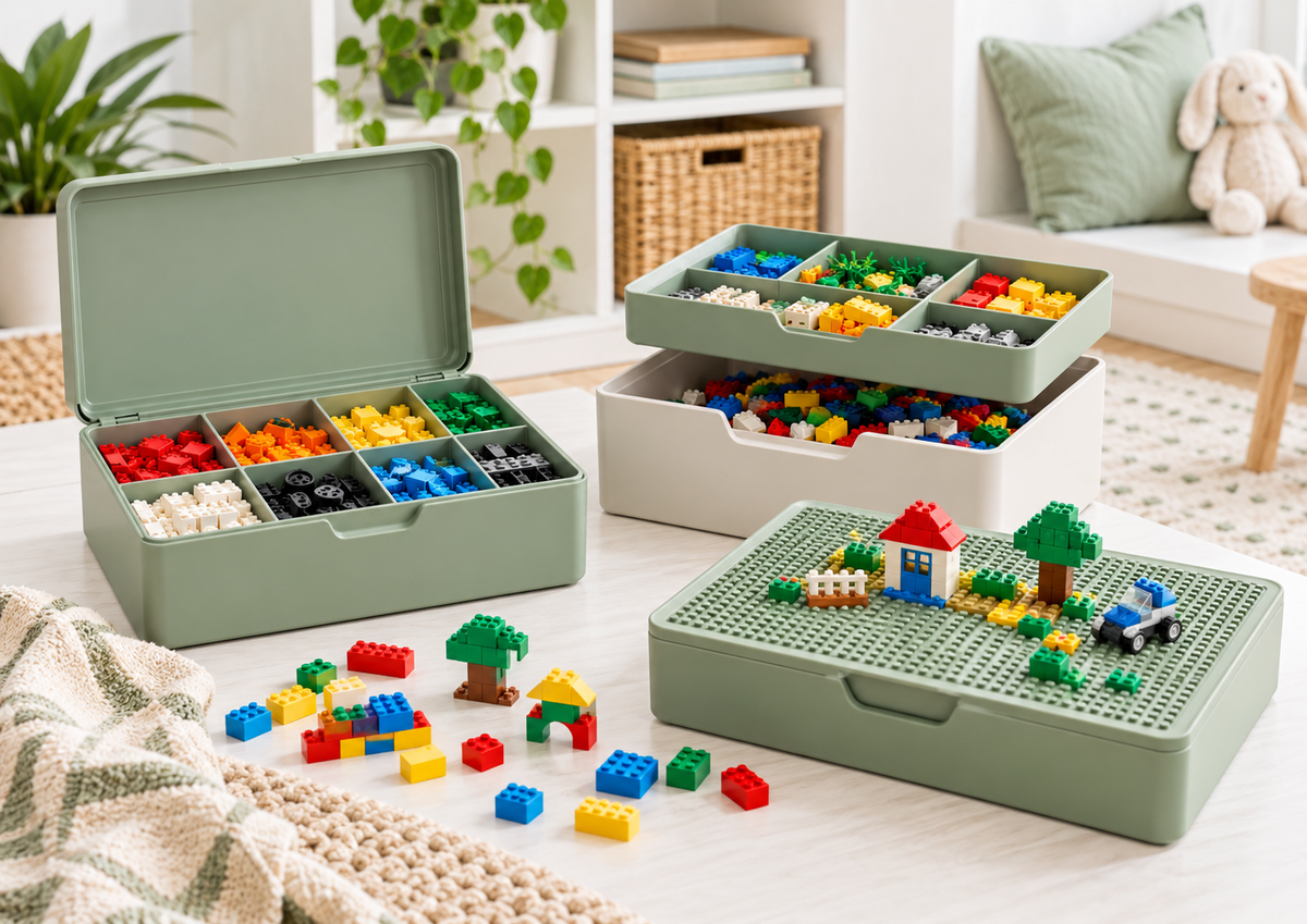 LEGO Aufbewahrungsbox: Fächer, Einsatz oder Bauplatte?