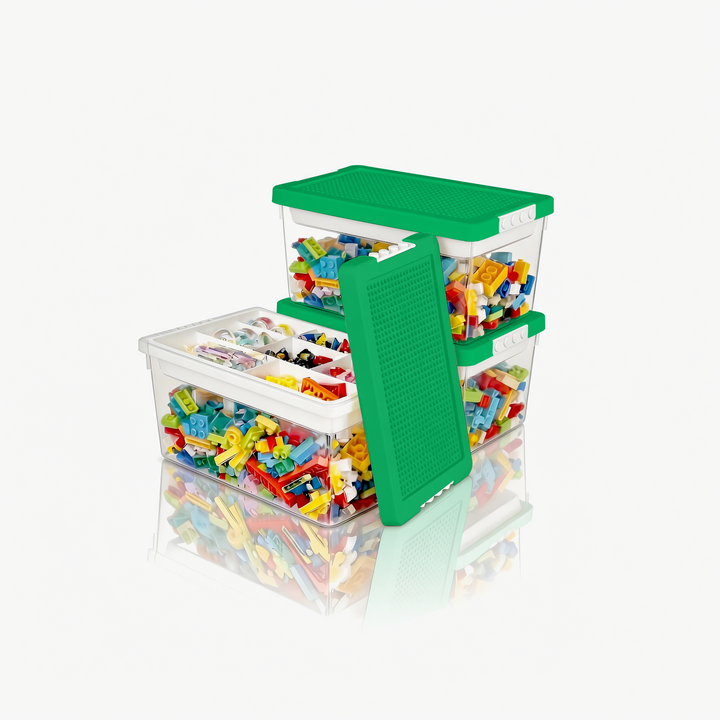 Greentainer stackable toy bin for kids playroom storage