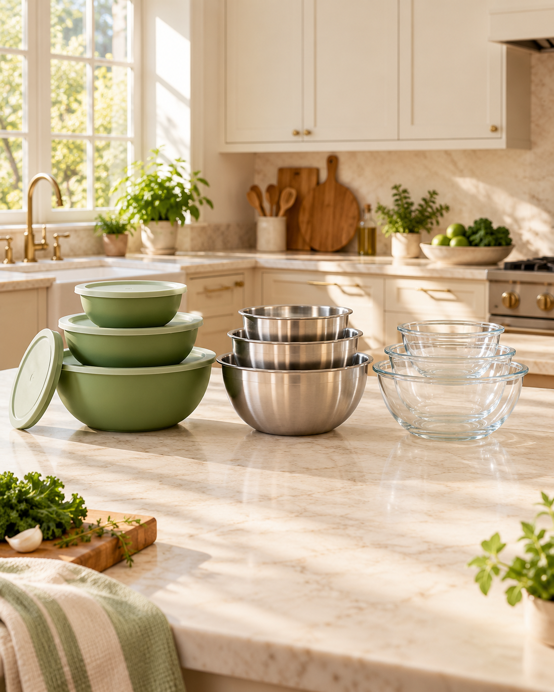 Plastic vs. Stainless vs. Glass Mixing Bowls? Which Should You Buy