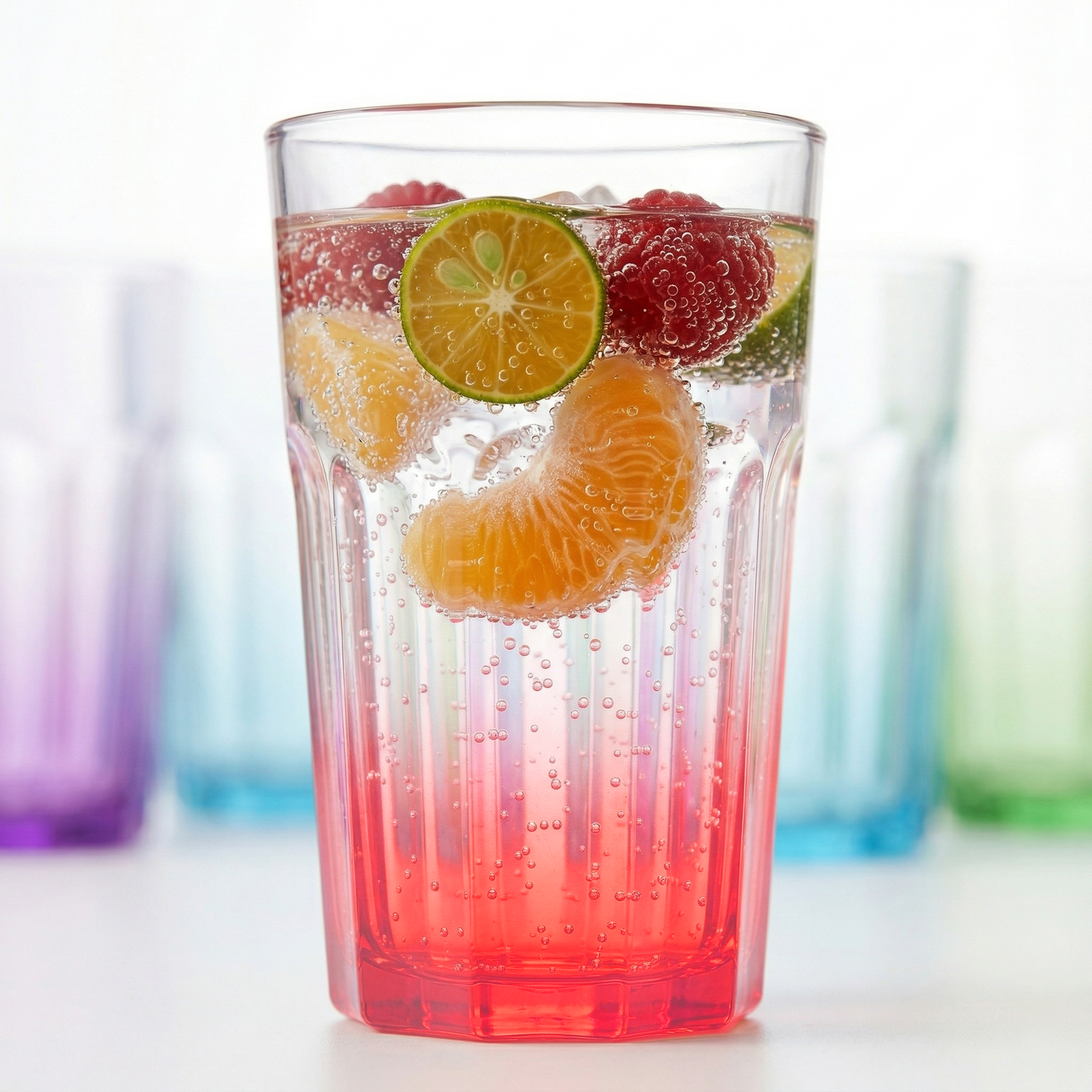 Gerippte Glasbecher – 6er-Set