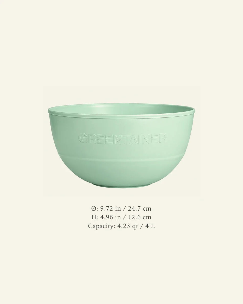 135oz Plastic Salad Bowls - 3 Pack Large Dishwasher Safe - dimensions