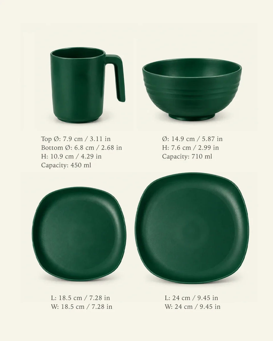 16-Piece Dinnerware Set - dimensions
