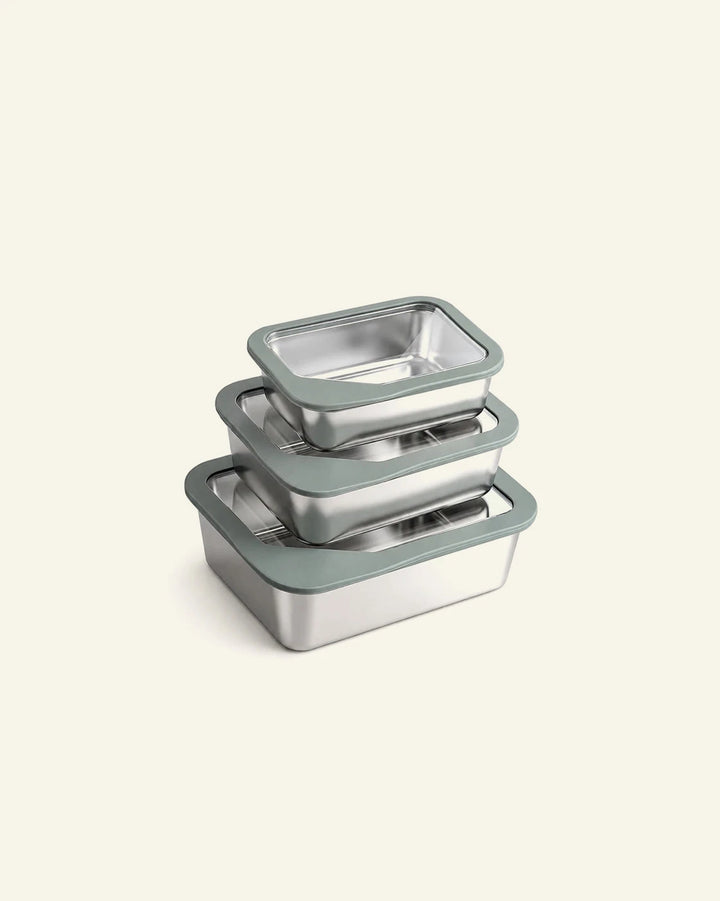 Stainless Steel Snack Containers – 3 Pack