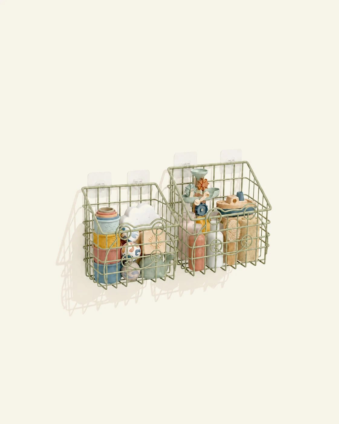 2 Pack Bath Toy Storage Organizer Basket