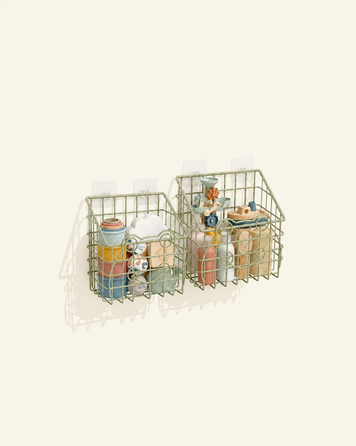 2 Pack Bath Toy Storage Organizer Basket