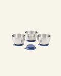 Doppelwandige Babyschalen mit Saugnapf – 3er-Set | Edelstahl