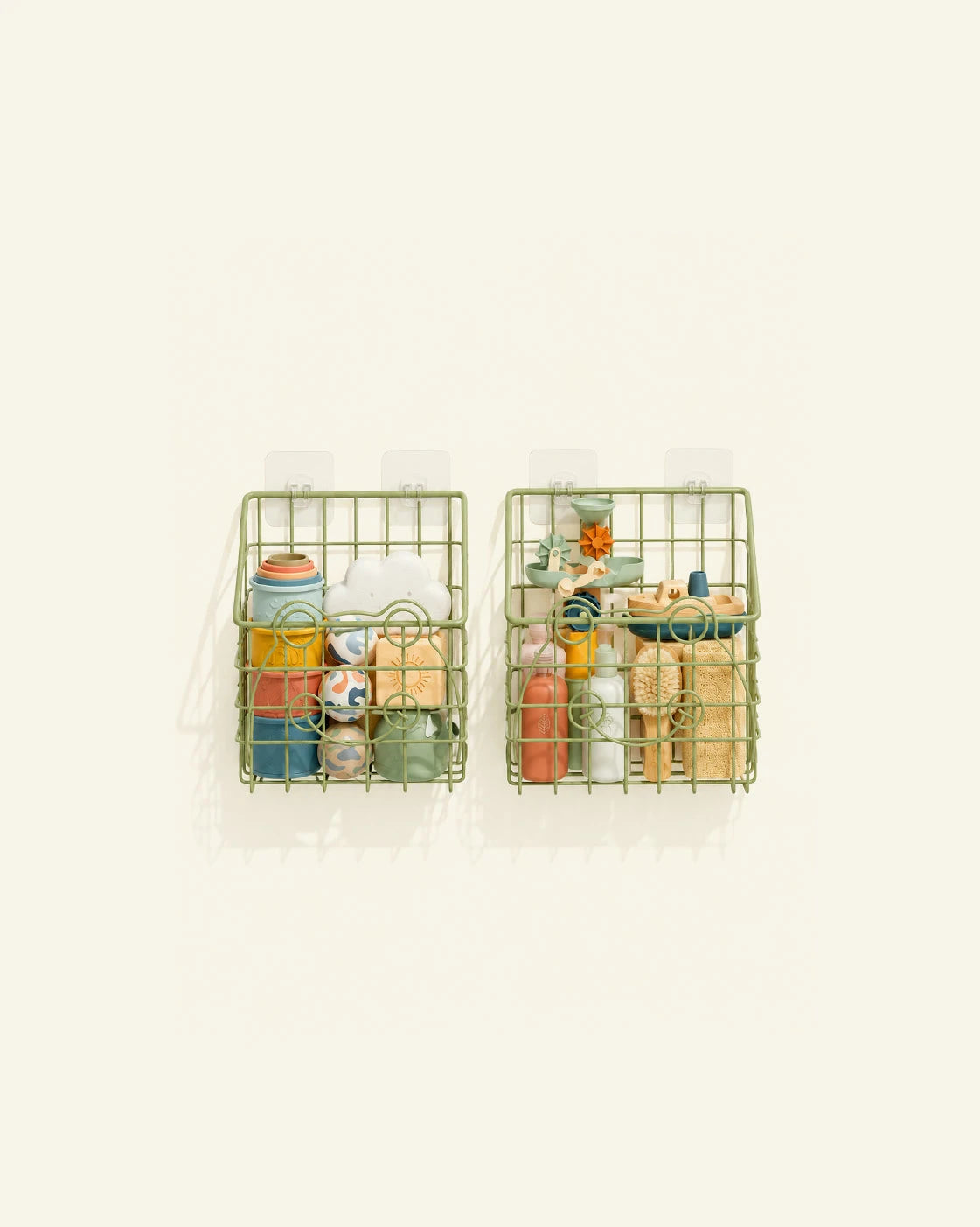 2 Pack Bath Toy Storage Organizer Basket
