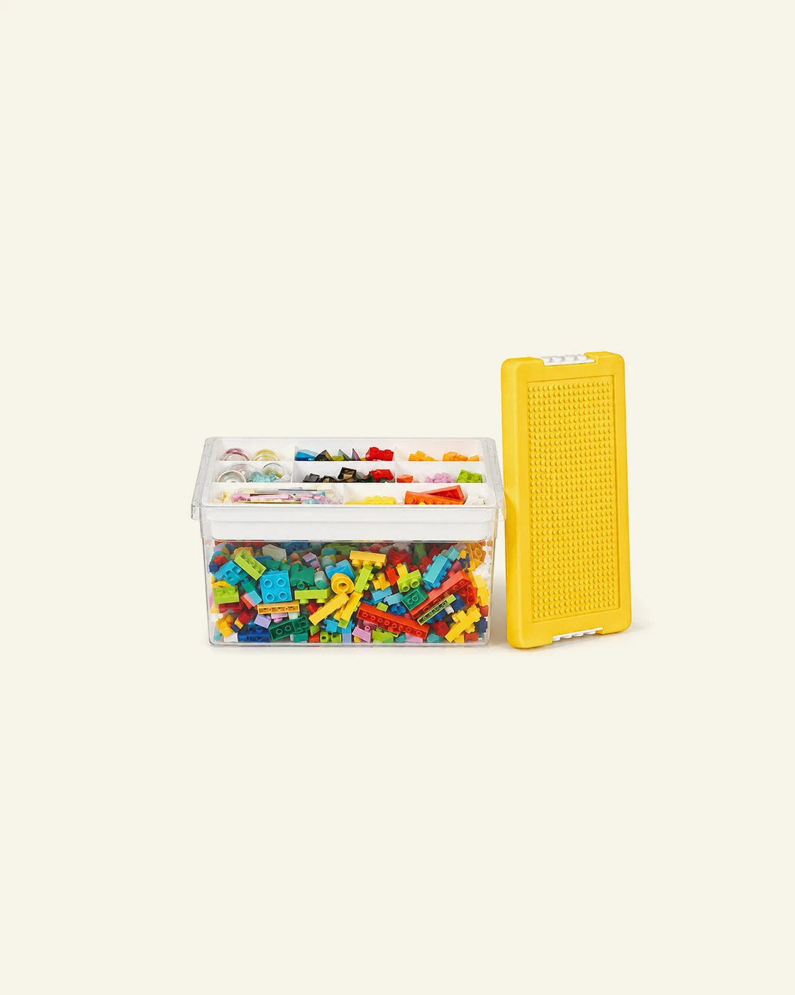 Lego-Aufbewahrungsbox mit herausnehmbarem Fach