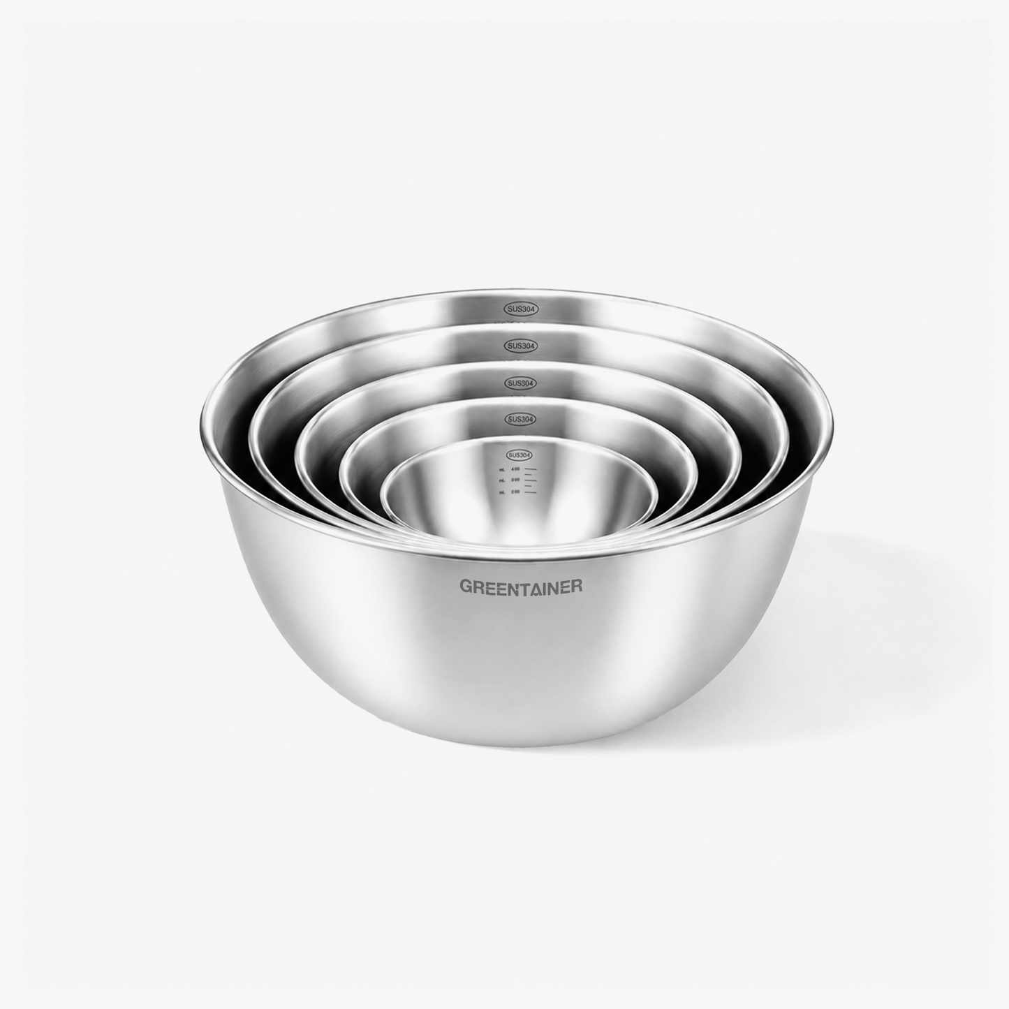 304 Stainless Steel Nesting Mixing Bowls