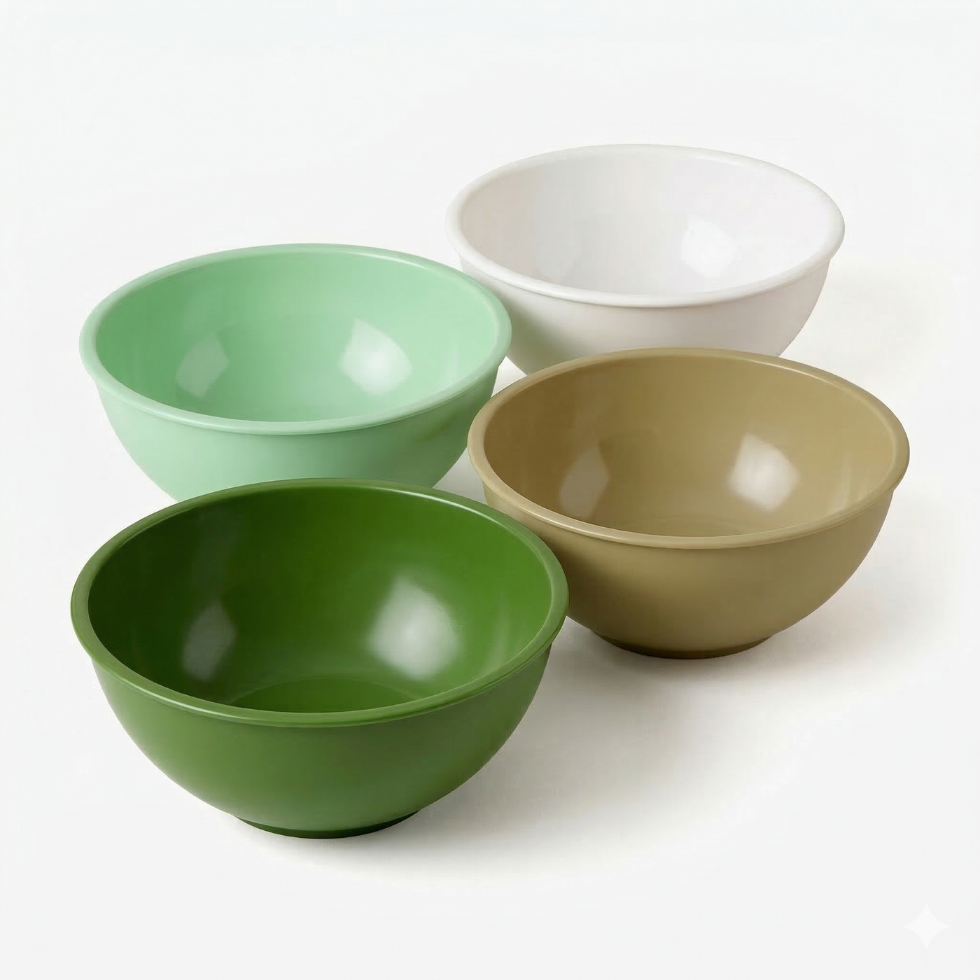 Large Plastic Serving Bowls with Lids – Set of 4
