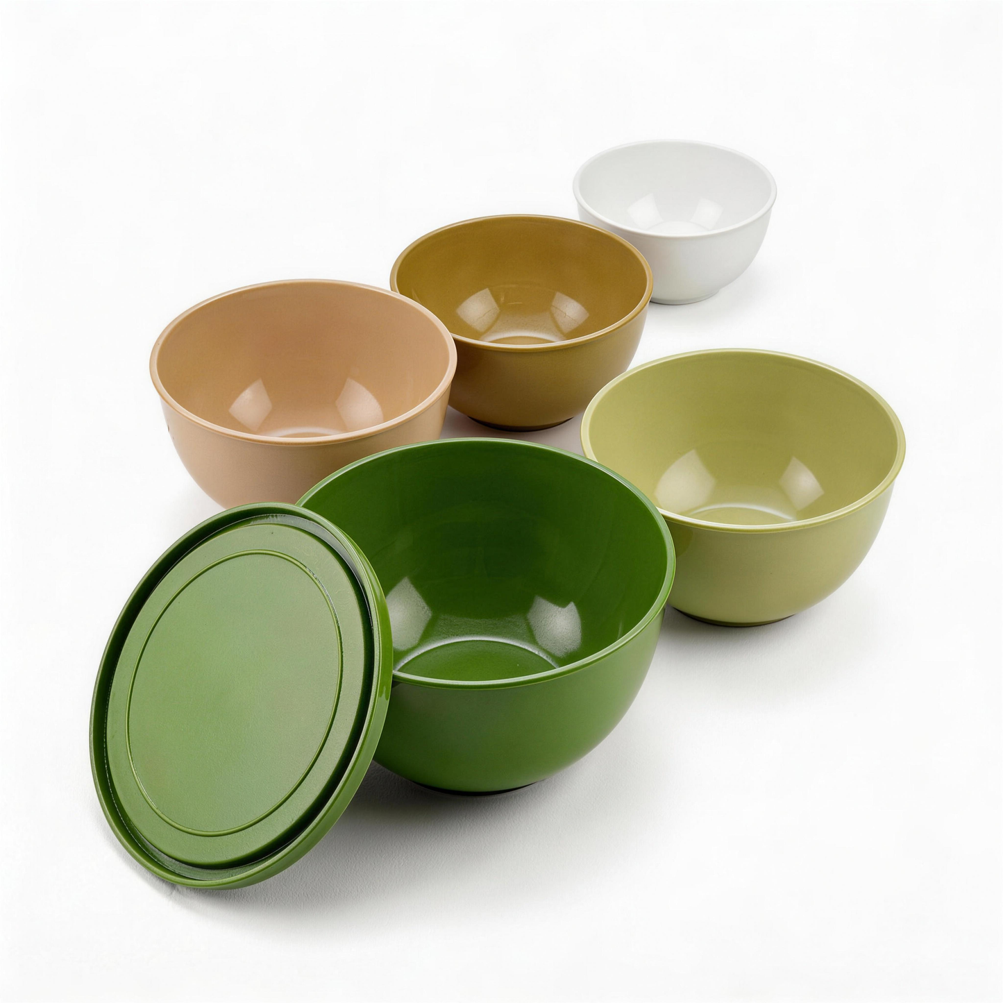 5 Piece Plastic Mixing Bowls With Lids