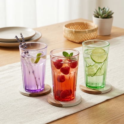 Plastic Drinking Water Glasses Set