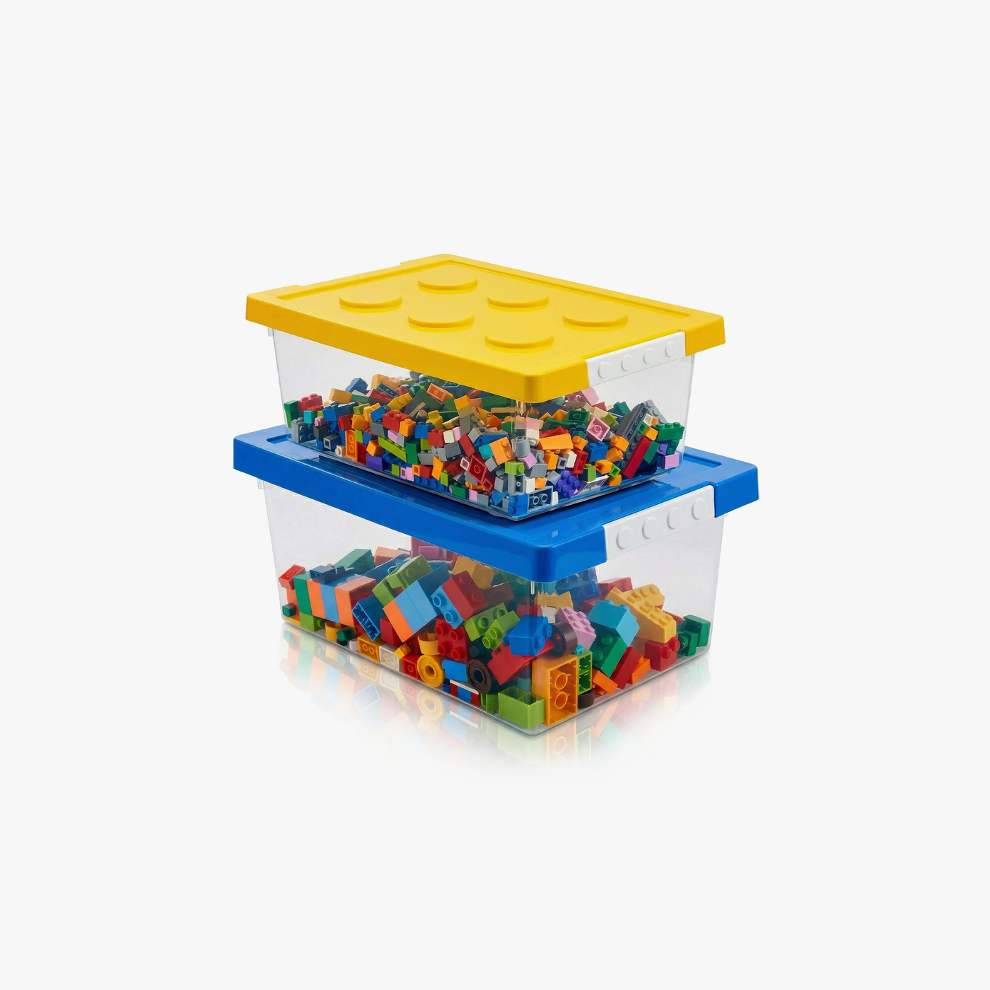 Lego Aufbewahrungsboxen mit Grundplatten-Deckeln – 2er-Set