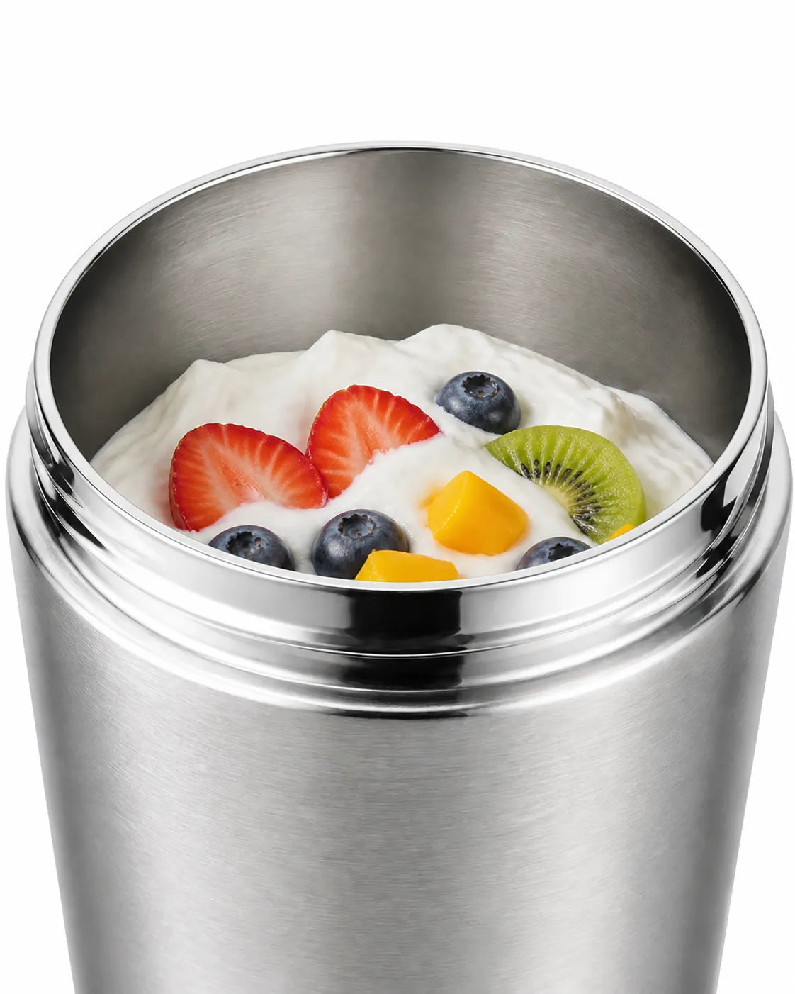 Insulated overnight oats container for breakfast and meal prep