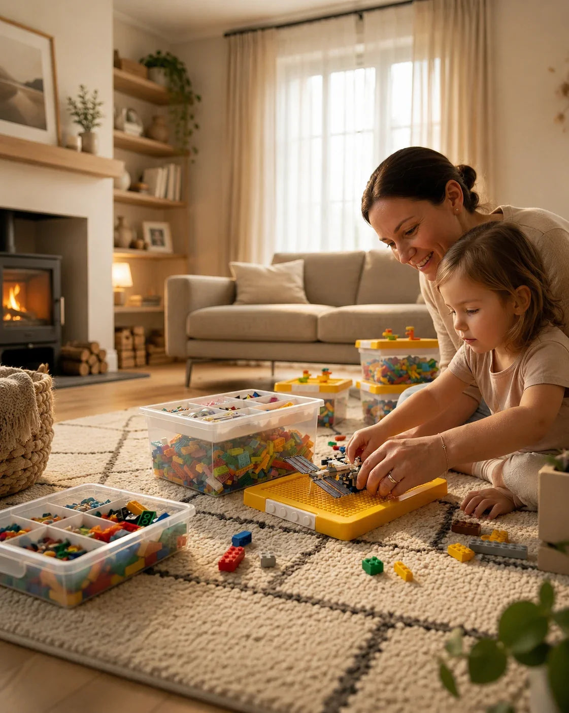 Lego Storage Bin with Removable Tray