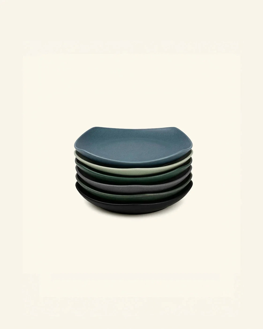 Matte Steingutschalen, 19,5 cm, 6er-Set
