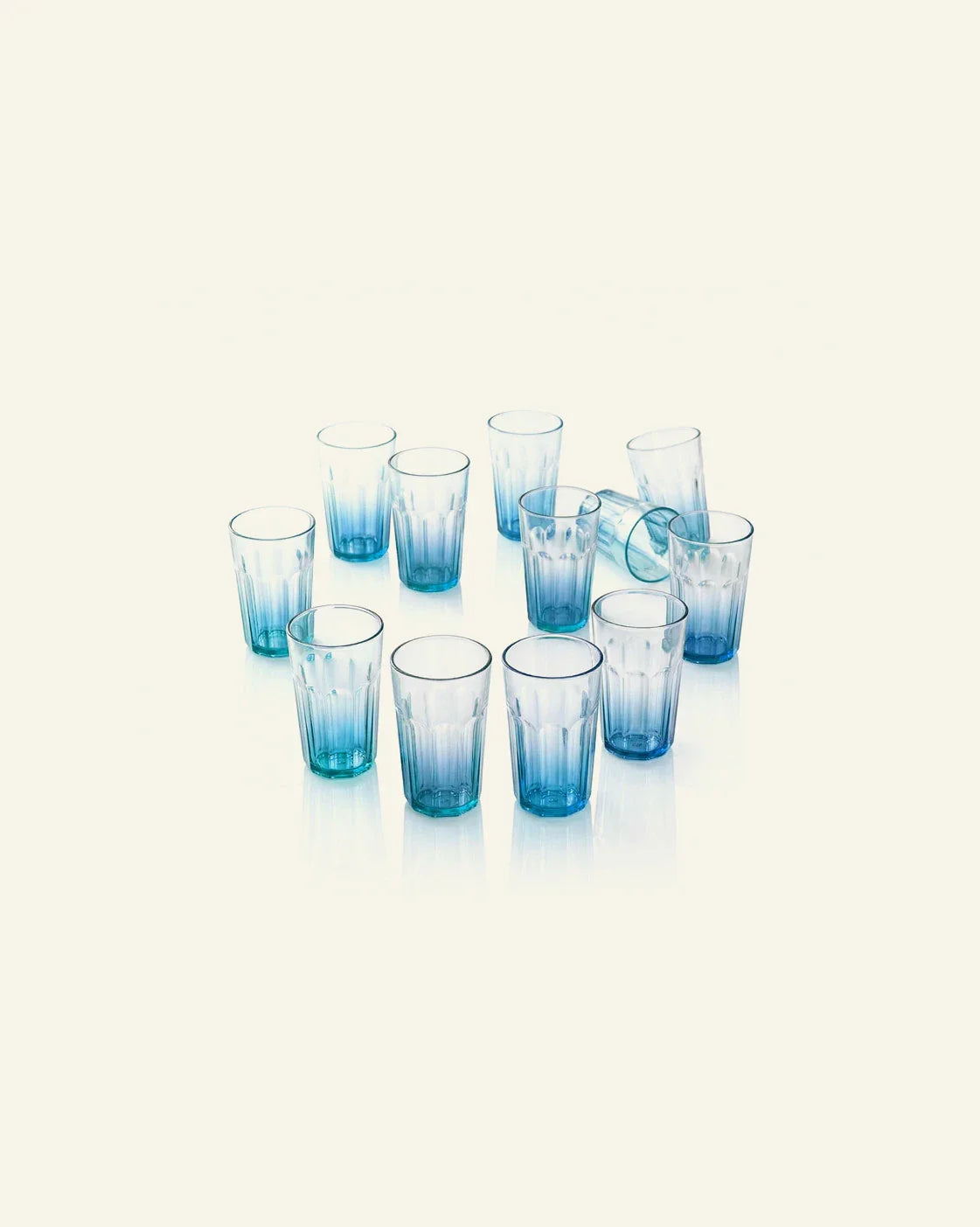 Ribbed Glass Tumblers Set of 6 – Heavy Duty Drinking Glasses | Greentainer