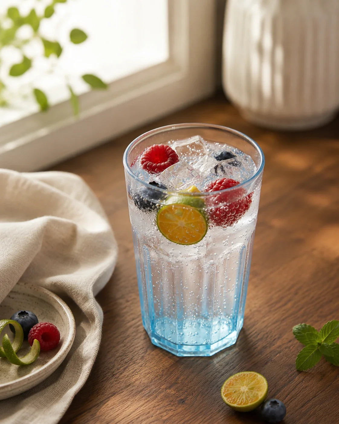 Ribbed Glass Tumblers Set of 6 – Heavy Duty Drinking Glasses | Greentainer