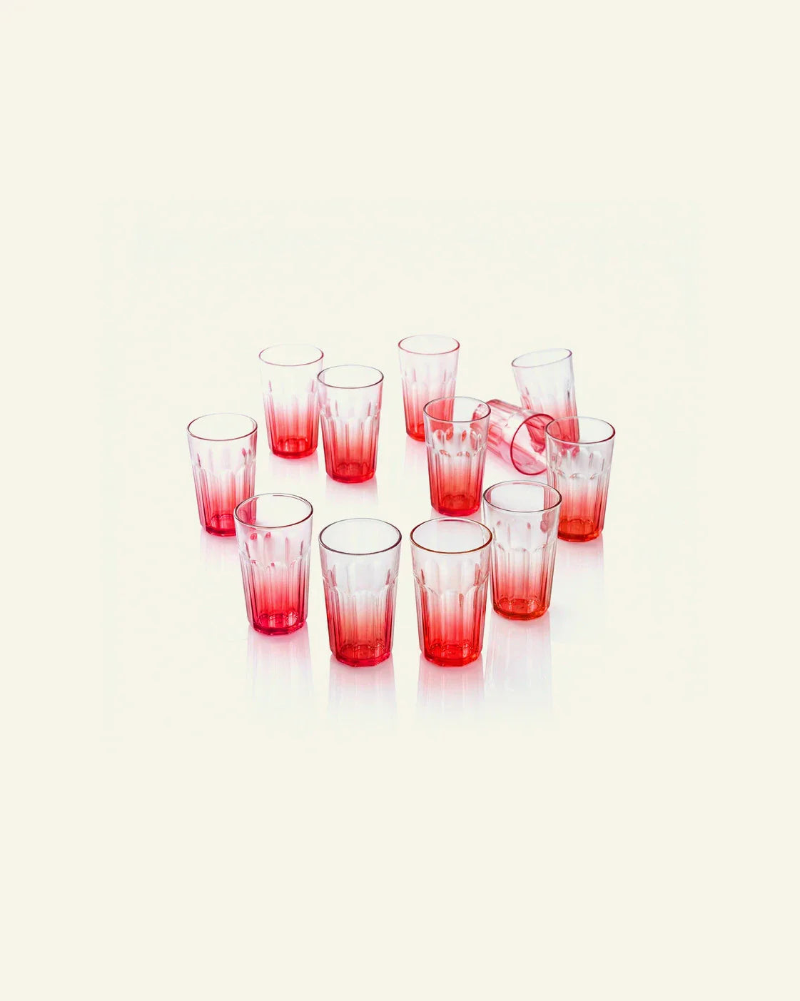 Ribbed Glass Tumblers Set of 6 – Heavy Duty Drinking Glasses | Greentainer