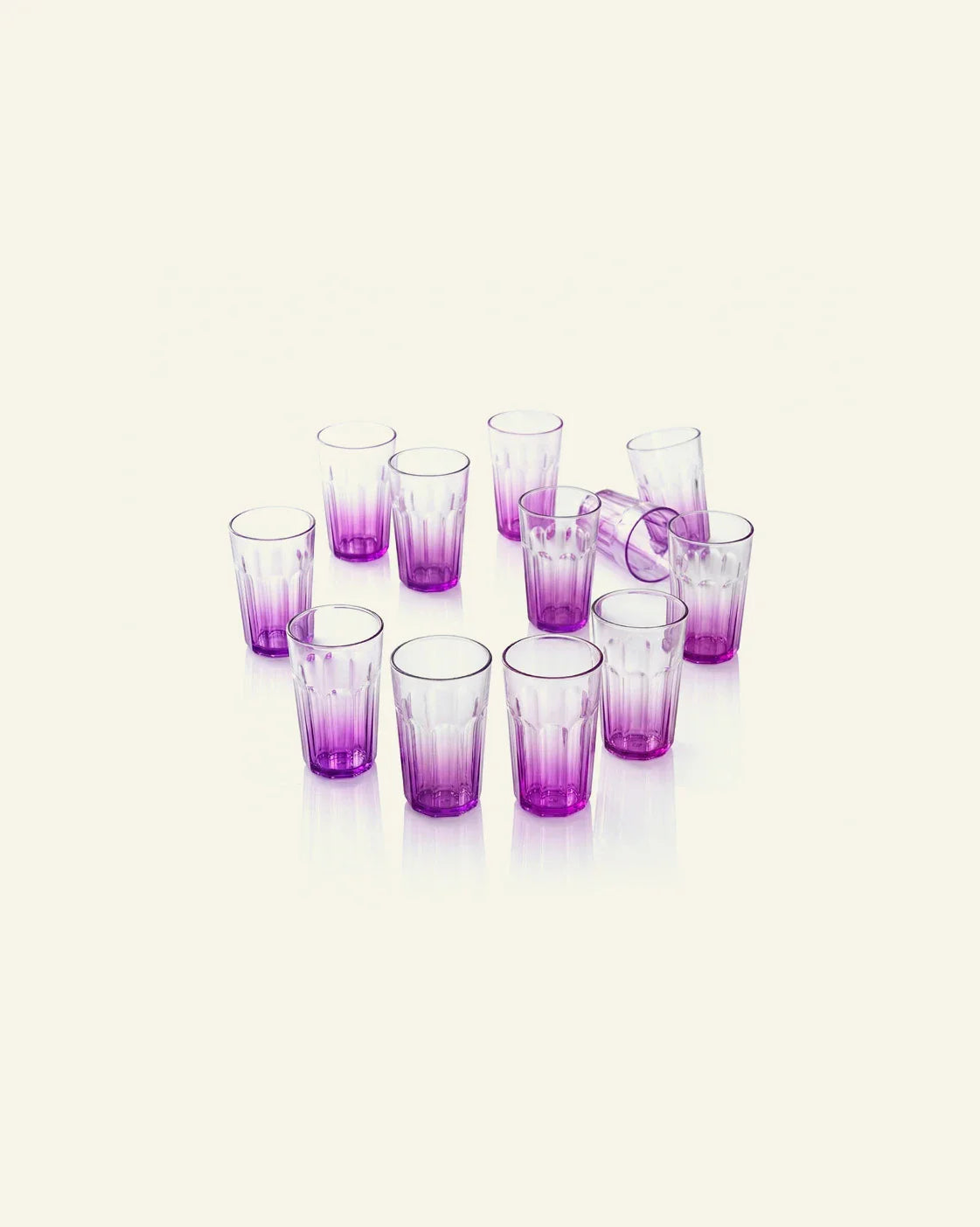 Ribbed Glass Tumblers Set of 6 – Heavy Duty Drinking Glasses | Greentainer