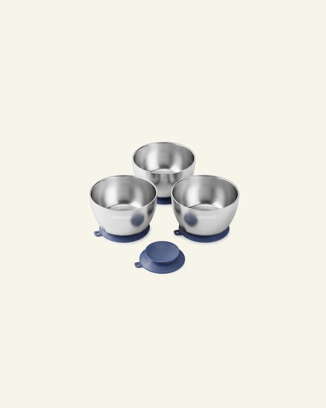 Doppelwandige Babyschalen mit Saugnapf – 3er-Set | Edelstahl