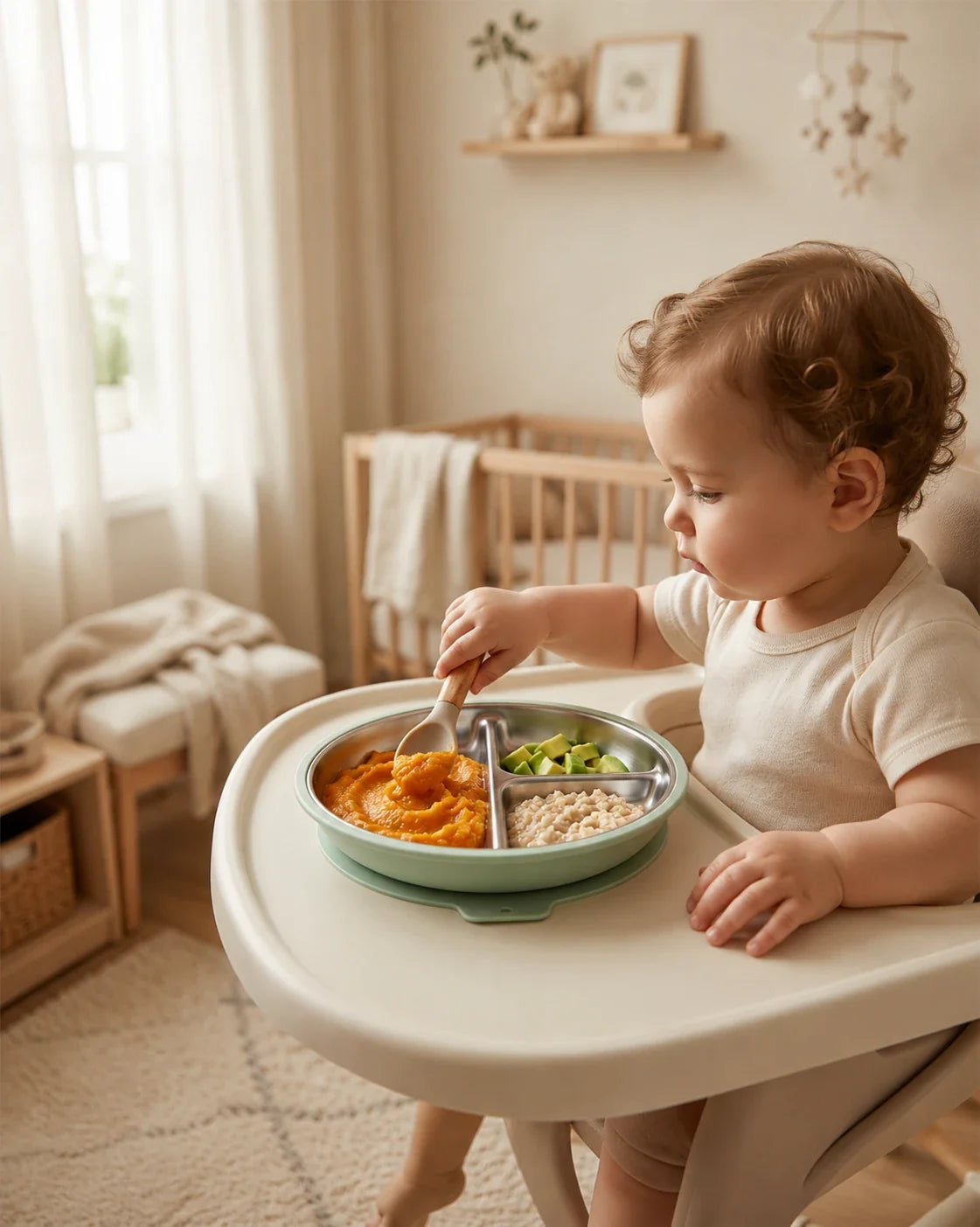 Kids Divided Plates with Suction – Set of 3 BPA-Free Toddler Plates