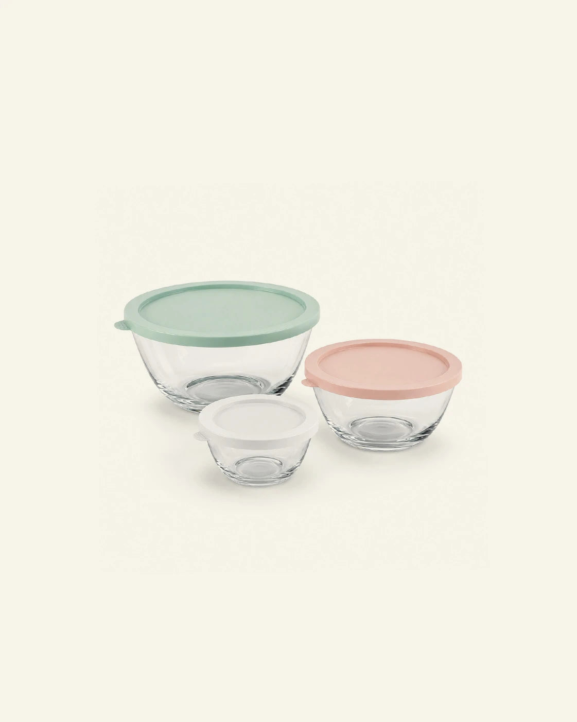 Glass Mixing Bowls with Lids