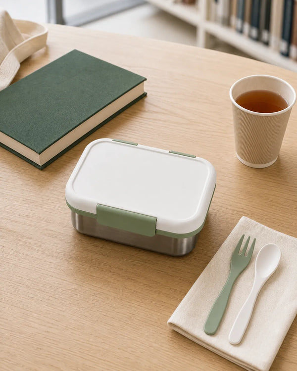 Bento-Box mit Gabel, Löffel und herausnehmbarem Teiler