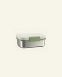 Edelstahl-Bento-Box mit Gabel und Löffel, 2-lagig