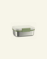 Edelstahl-Bento-Box mit Gabel und Löffel, 2-lagig