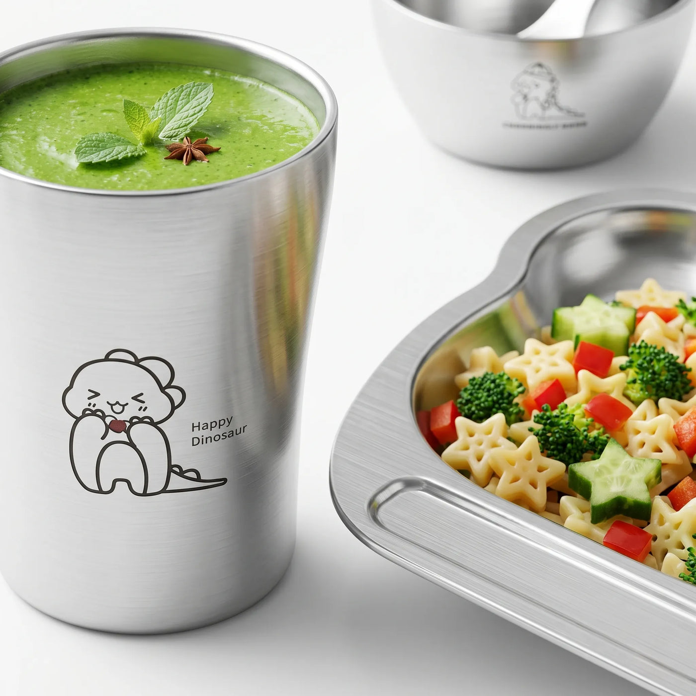 Kids Stainless Steel Dinnerware Set