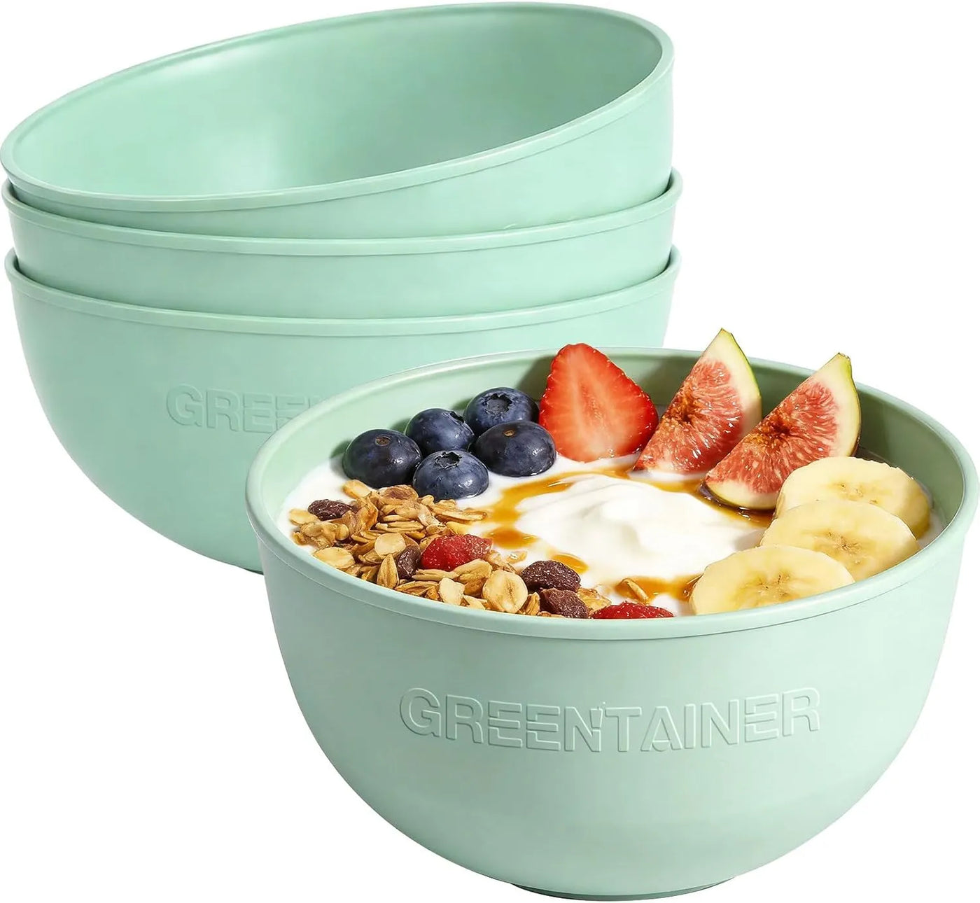 50 Oz Unbreakable Cereal Bowls – Set of 4, Deep & Heat Resistant