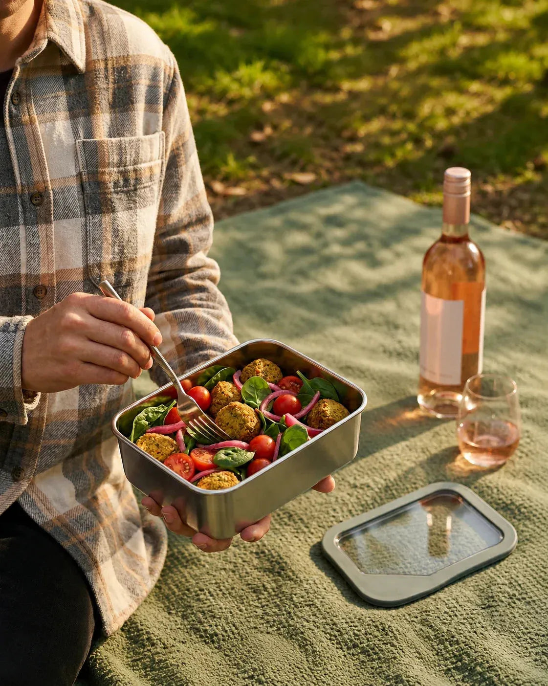 Stainless Steel Snack Containers – 3 Pack Fresh Food Anywhere You Go