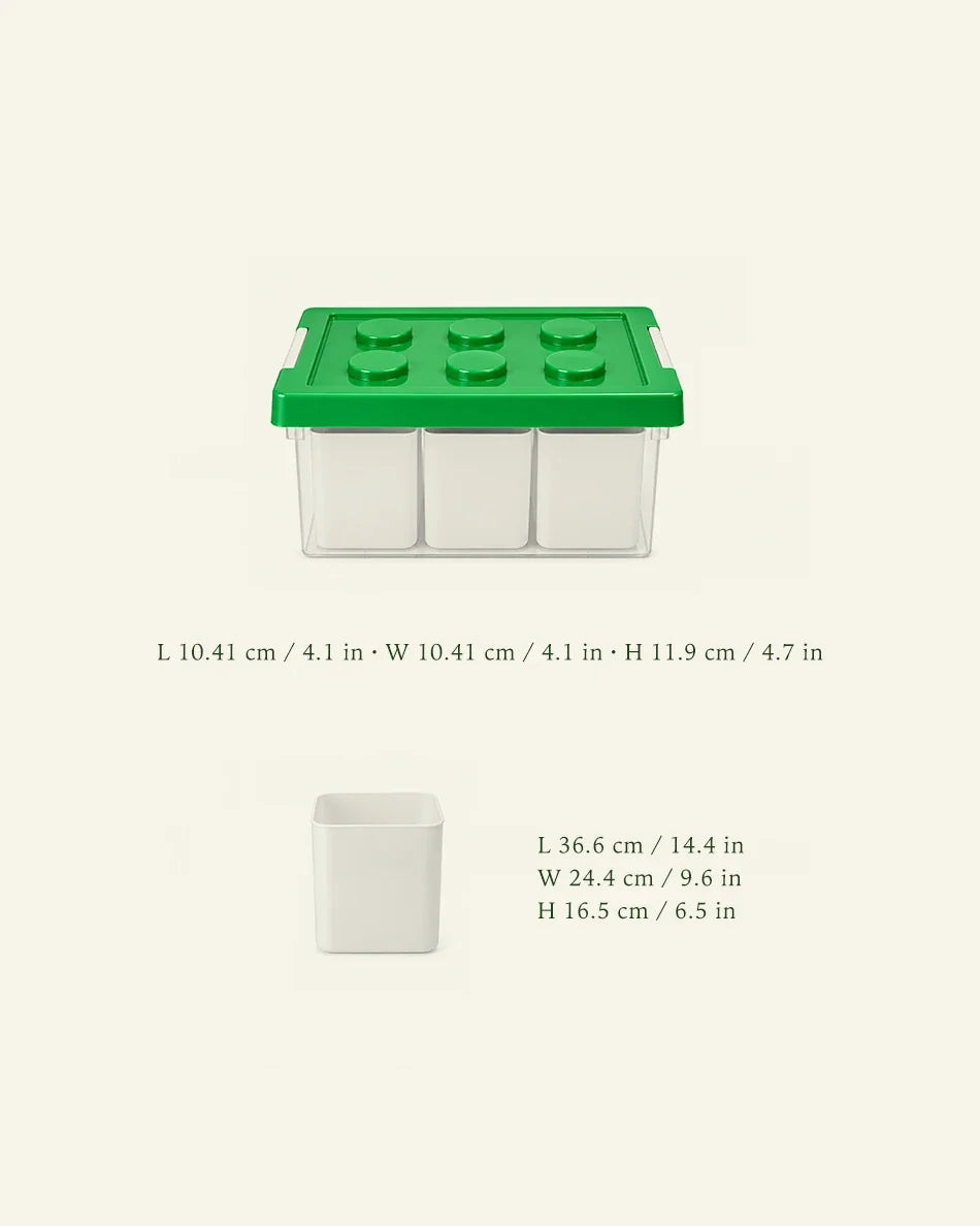 Desktop Storage Box with Lid - dimensions