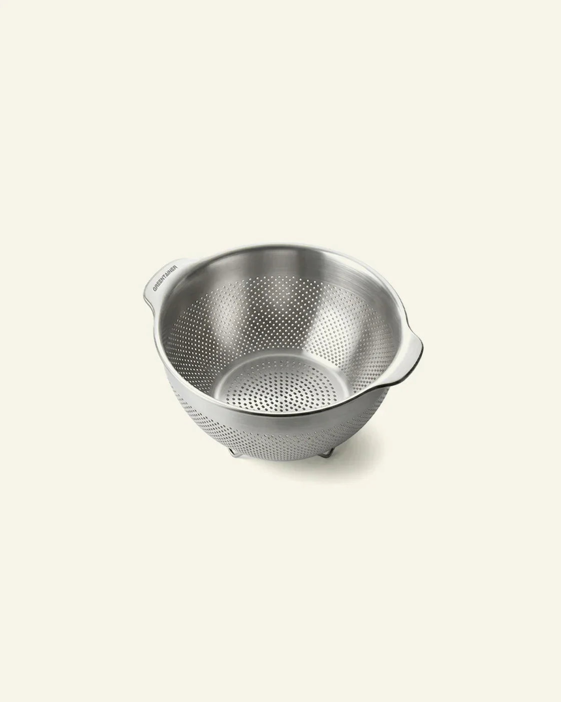 Single stainless steel colander included in the bowl bundle