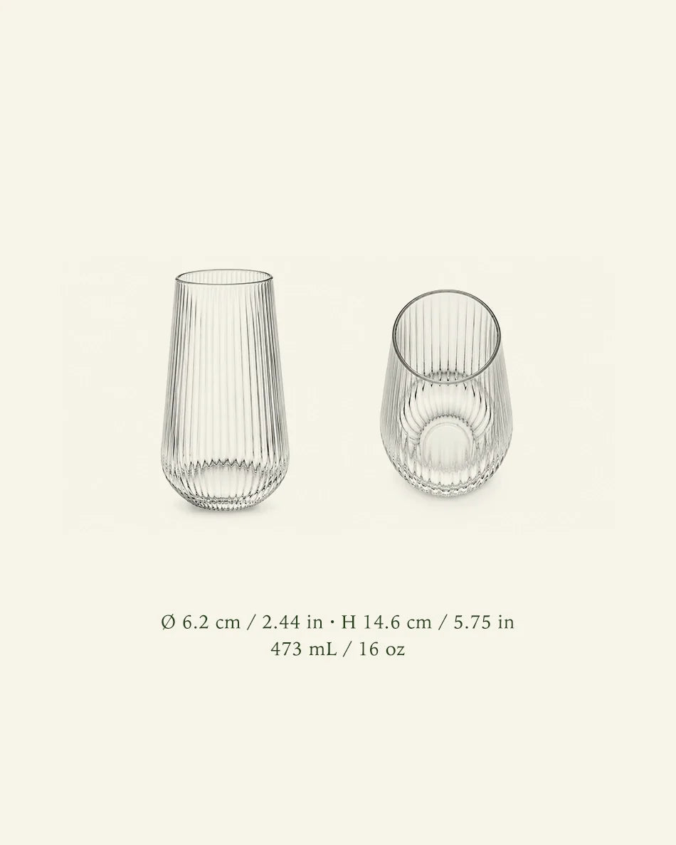 Iced Cocktail Glasses Set of 6 - dimensions
