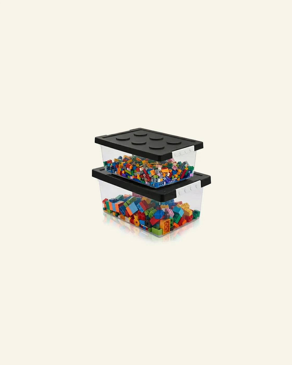 Lego Aufbewahrungsboxen mit Grundplatten-Deckeln – 2er-Set