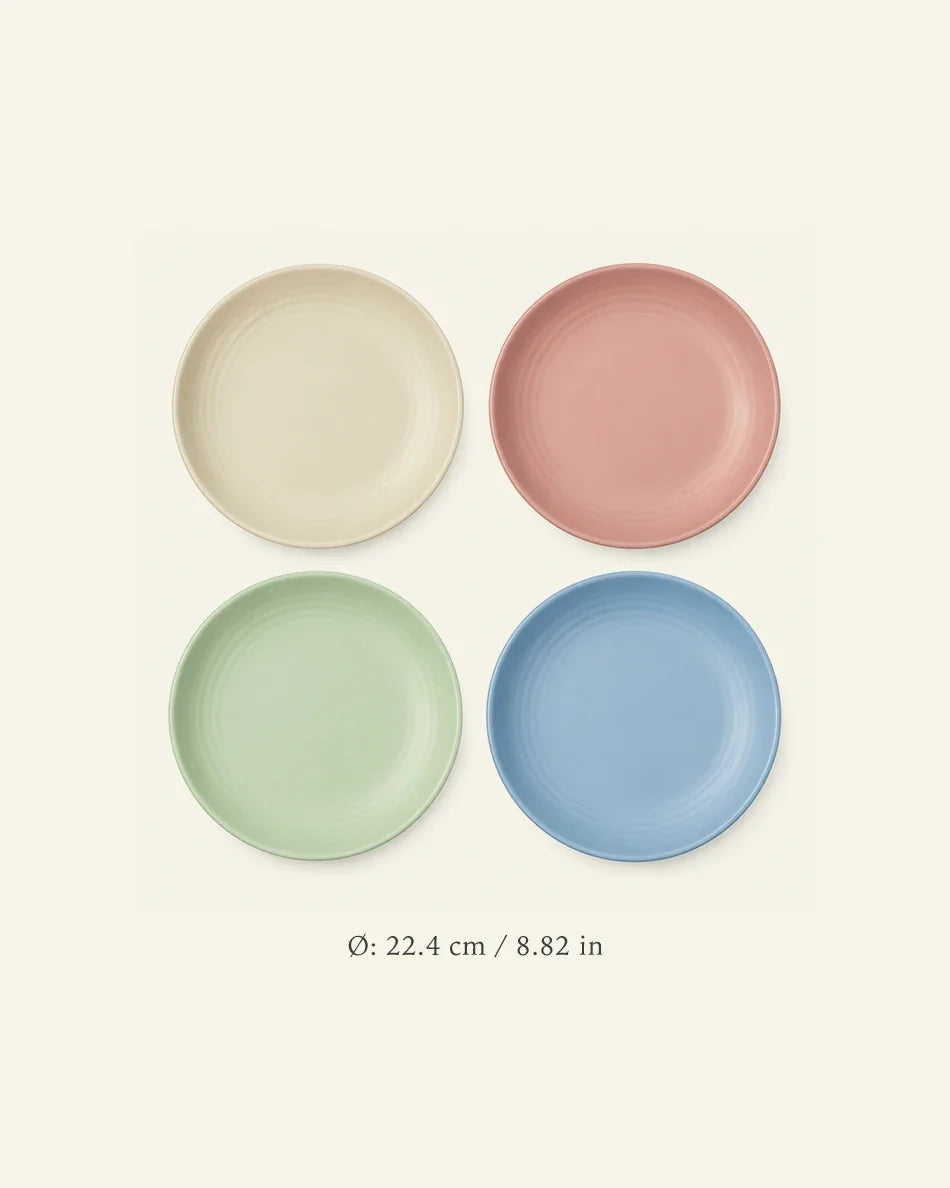 Matte Stoneware Dinner Plates, 22.4cm - dimensions