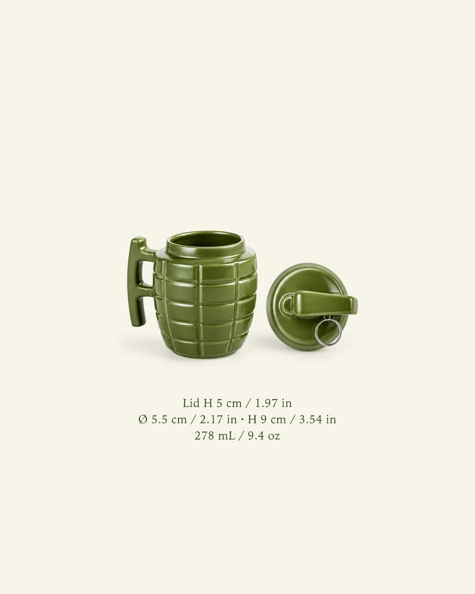 Novelty Ceramic Drinking Cup - dimensions