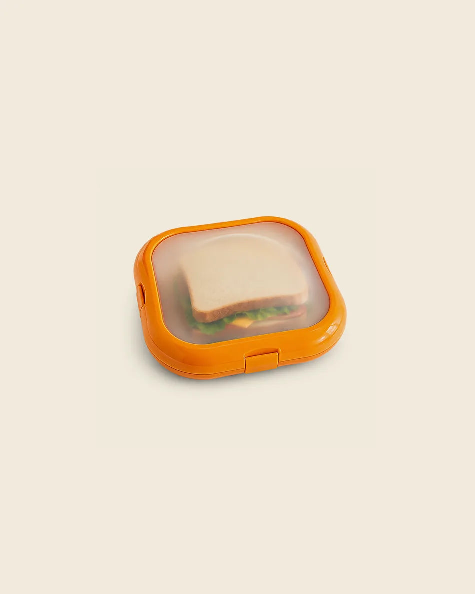 Airtight Food Storage Container – Square Sandwich & Fruit Keeper with Silicone Seal