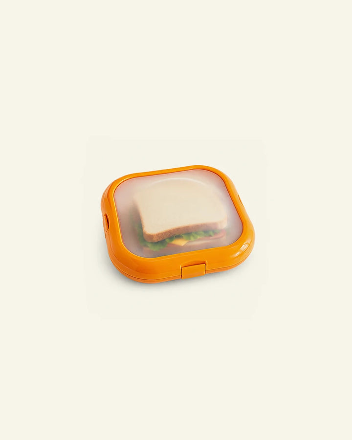 Airtight Food Storage Container – Square Sandwich & Fruit Keeper with Silicone Seal