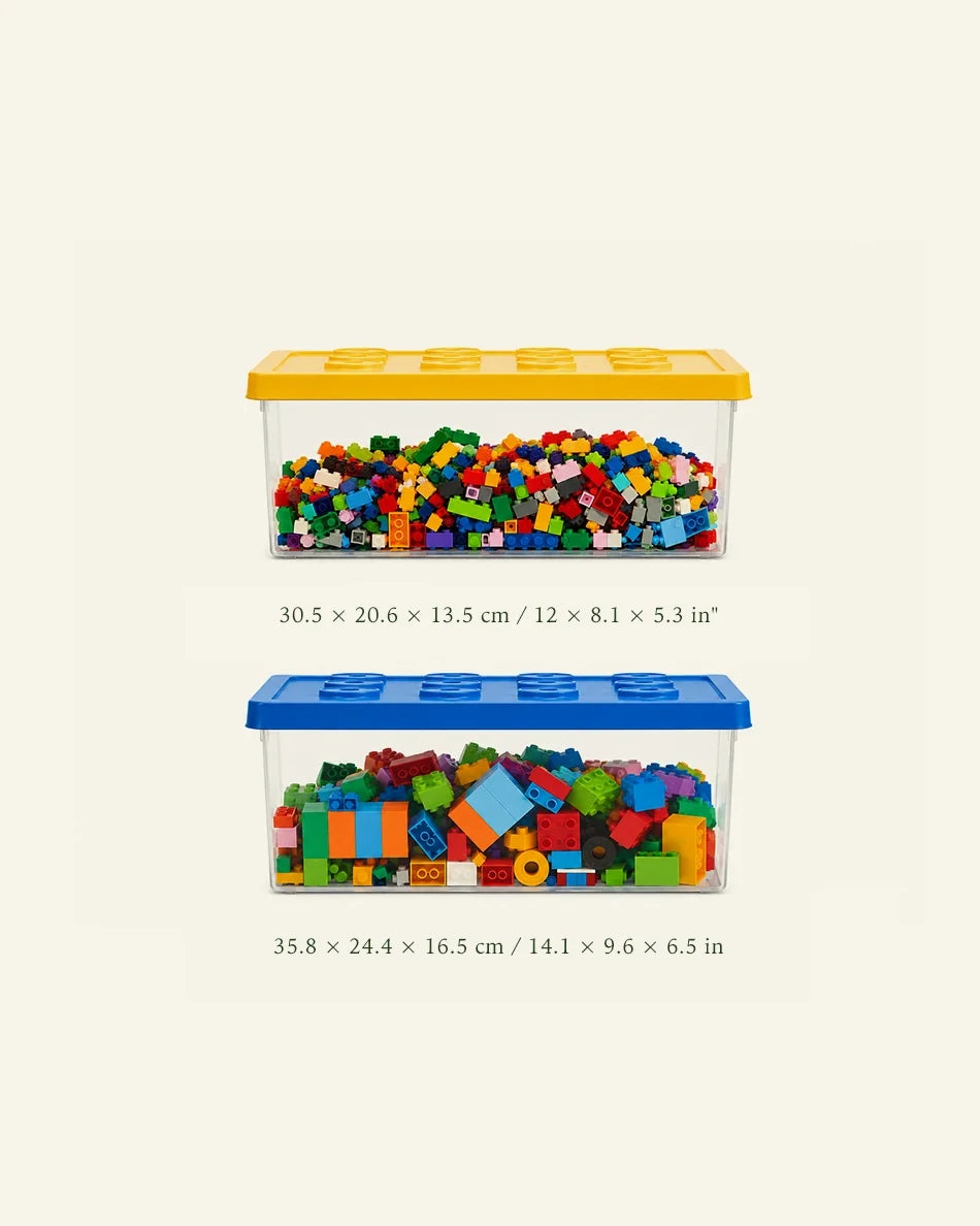 Lego Storage Bins with Baseplate Lids Set of 2 - dimensions