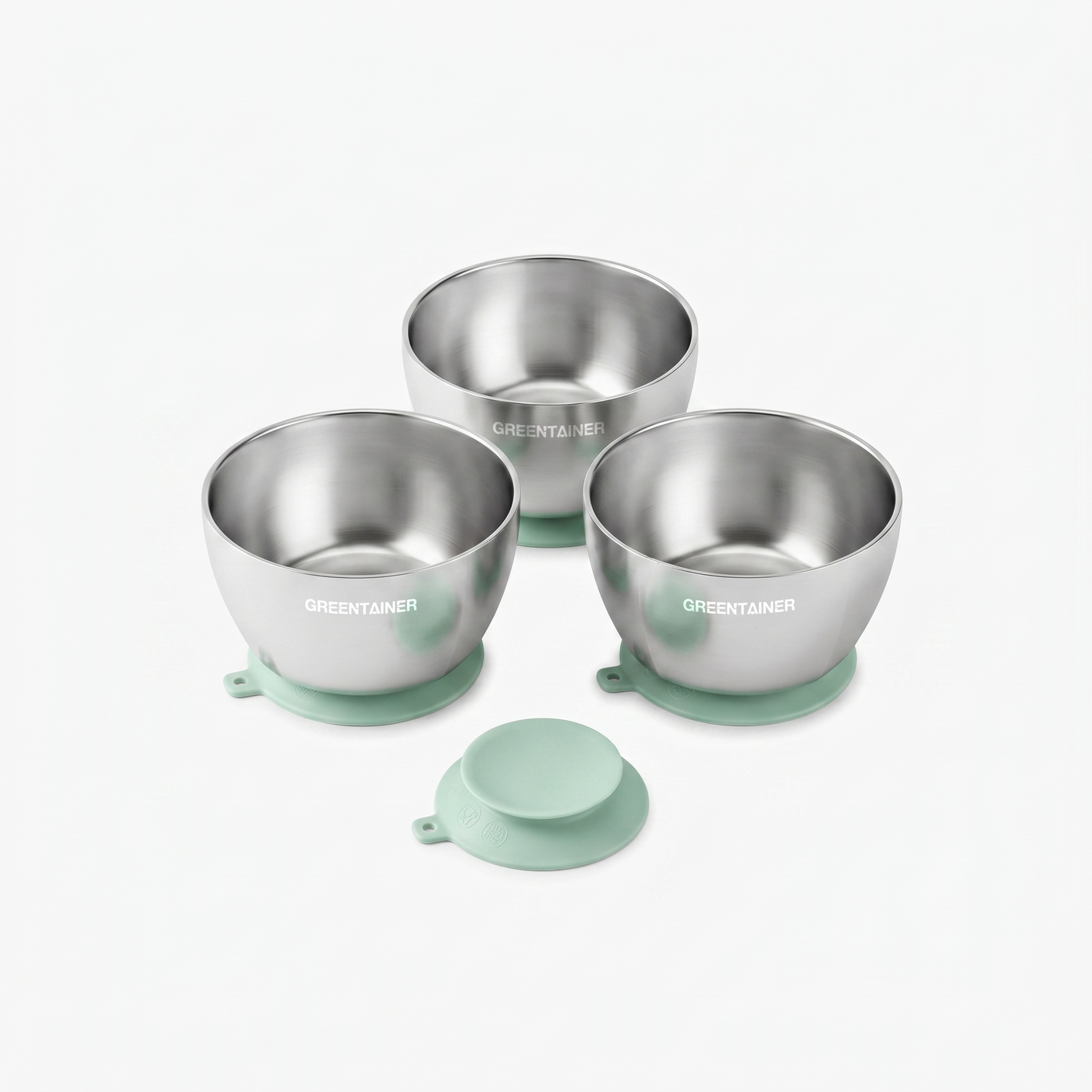 Doppelwandige Babyschalen mit Saugnapf – 3er-Set