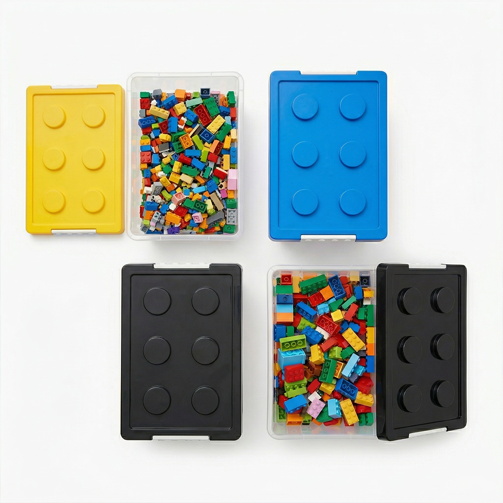 Lego Aufbewahrungsboxen mit Grundplatten-Deckeln – 2er-Set