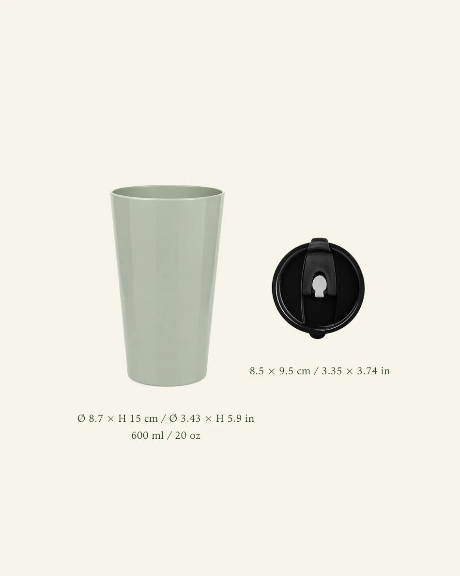 Unbreakable Plastic Cups Set of 4 - dimensions